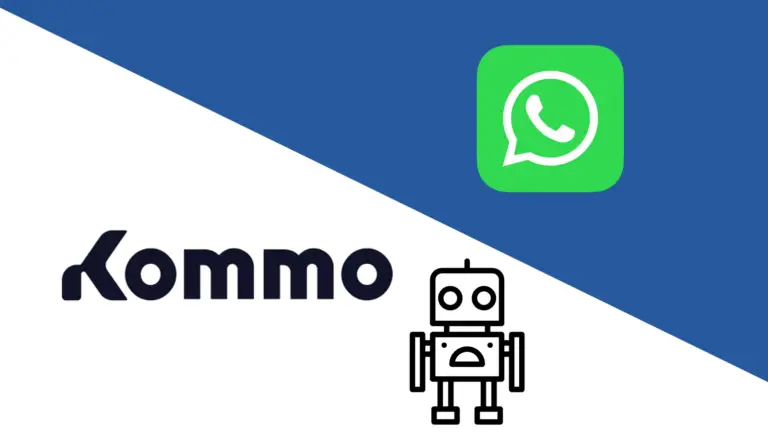 Logos de Whatsapp, Kommo y un Bot